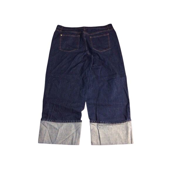 Kate Spade New York Size 16 Wide Cuff Capri Jeans by Target Medium Wash - Picture 2 of 7